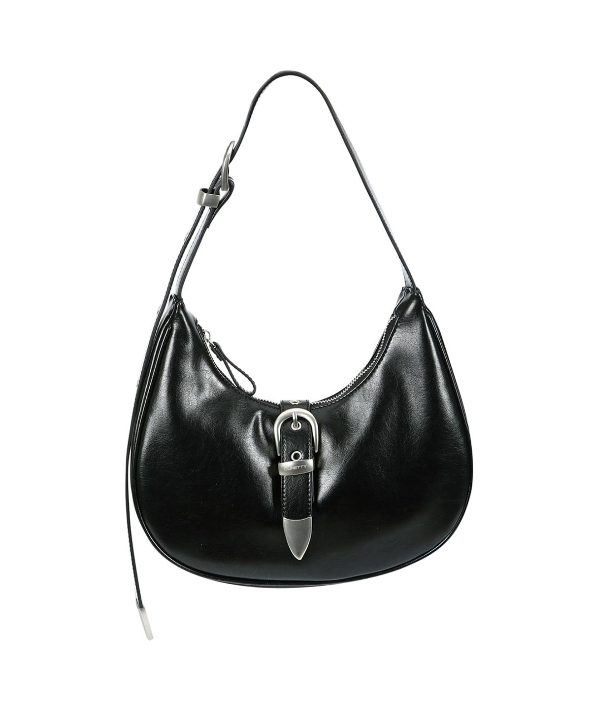큐리티(CURETTY) C DOUBLE BELT MINI HOBO BAG_BLACK