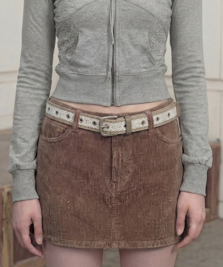 레이스 아일렛 벨트 LACE BELT / EYELET / D BEIGE