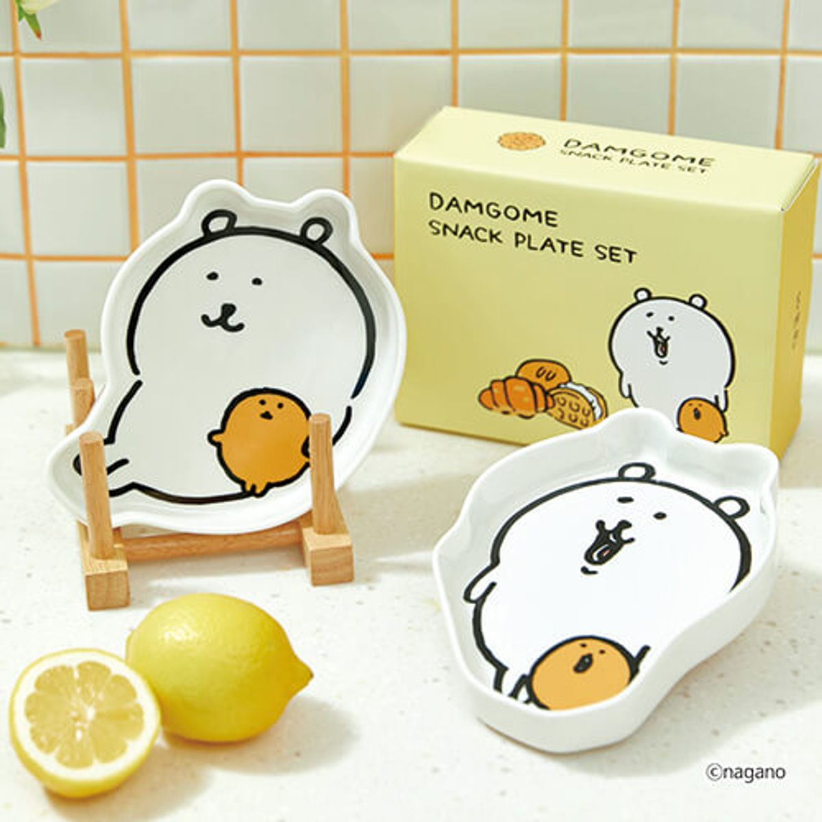캐샵(KESHOP) 담곰이 세라믹 스낵 플레이트 2P 세트