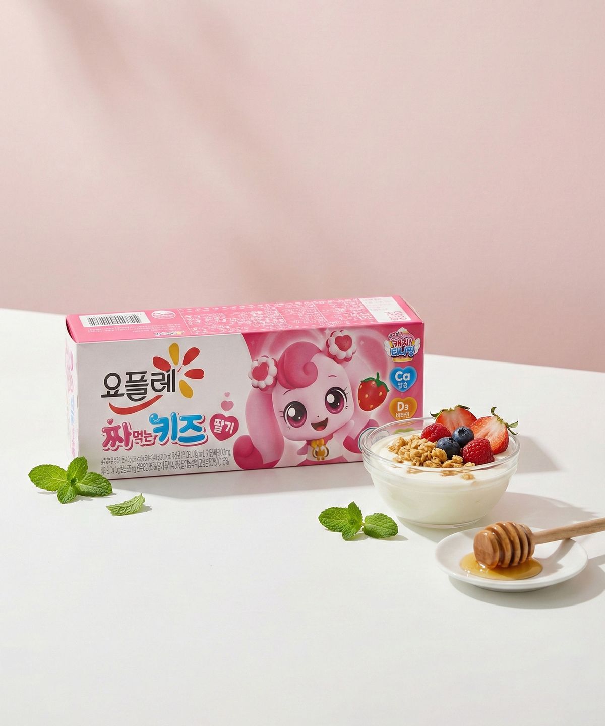 빙그레(BINGGRAE) 요플레 짜먹는 키즈 딸기 6입 240g x 3개