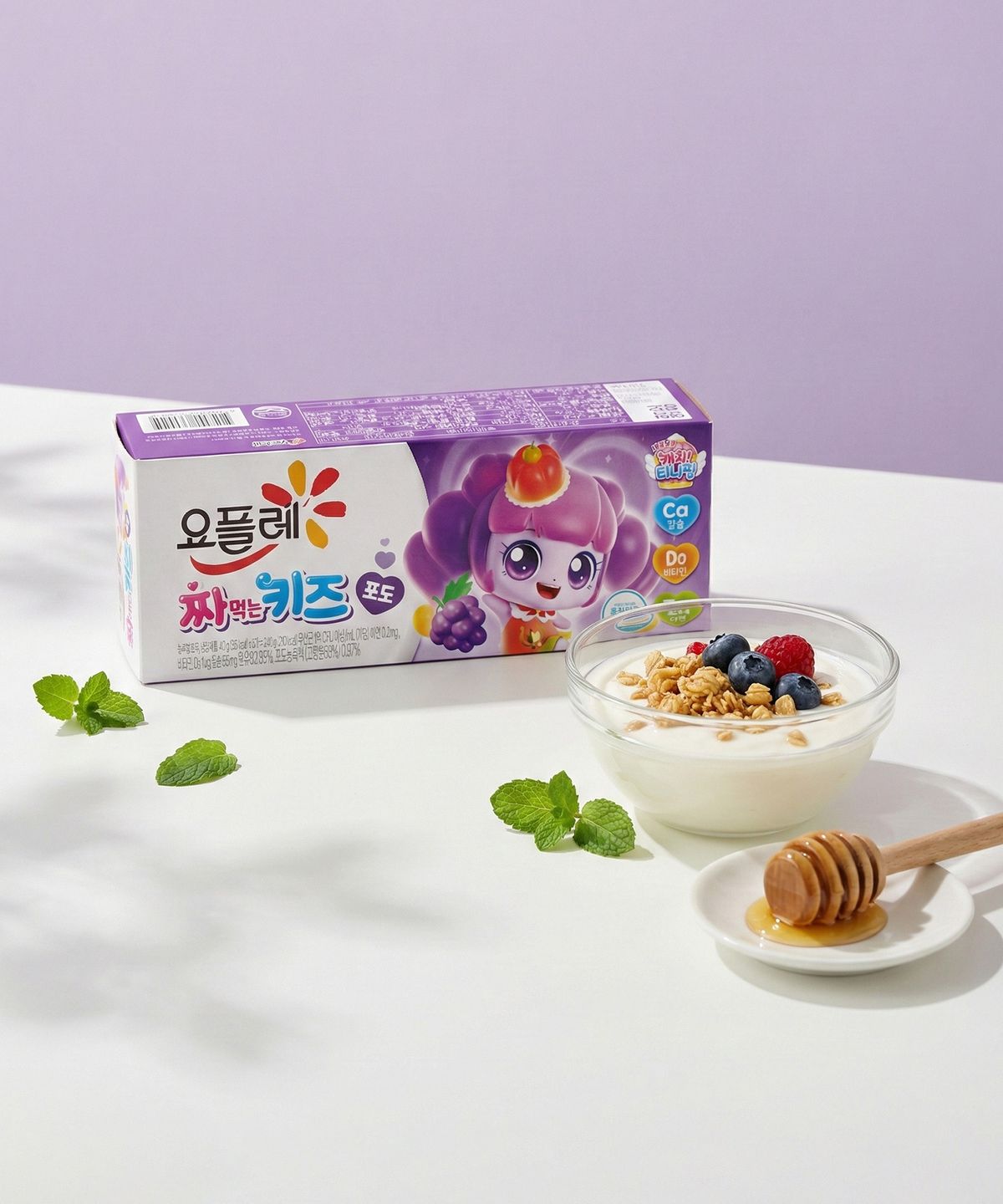 빙그레(BINGGRAE) 요플레 짜먹는 키즈 포도 6입 240g x 3개