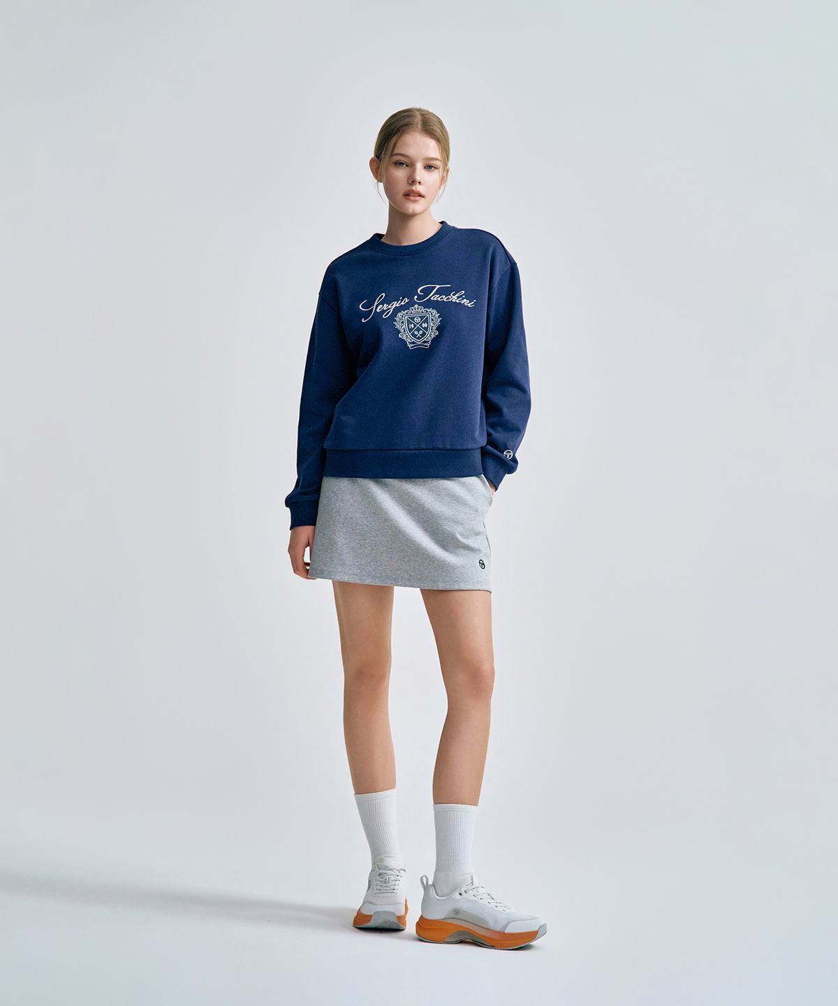 세르지오 타키니(SERGIO TACCHINI) W 쿠쉬라이트 스커트 (Melange Grey)