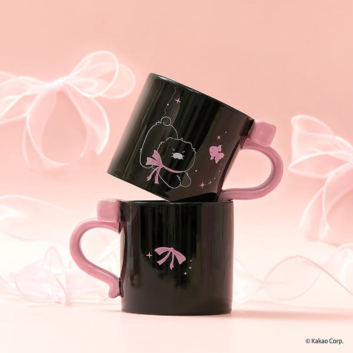 캐샵(KESHOP) 블랙춘 리본 머그 340ml