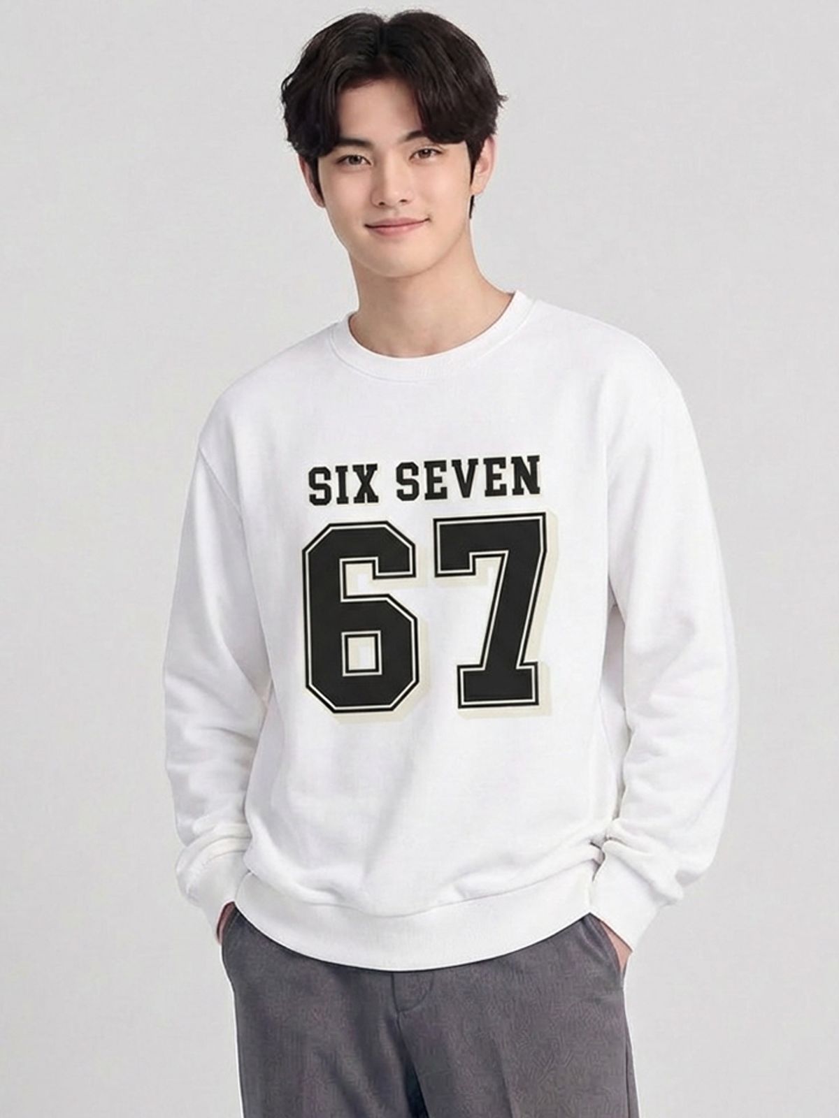 행텐 틴즈(HANGTEN TEENS) 틴즈 기모 식스세븐 67 블록코어 맨투맨_025(14560-031-217-07)