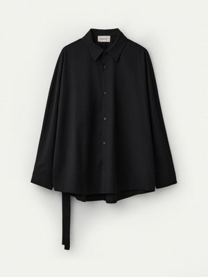 Tropical Wool Shirts Jacket_Black