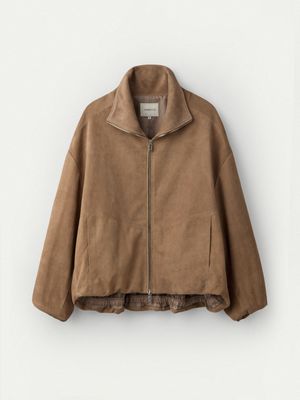 Italian Goat Suede Blouson_Caramel