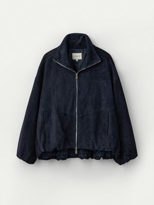 Italian Goat Suede Blouson_Deep Sea