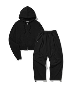 (DUC) Symbol Hoodie Zip-up & Sweat Pants Black SET-UP