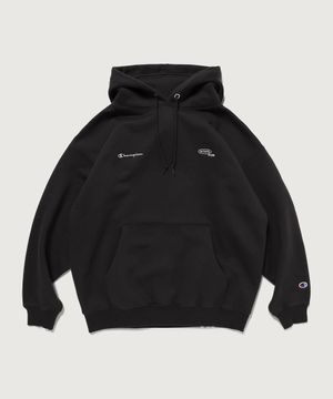 챔피온 X 더블탭스 테리 플리스 크루넥 후드 티셔츠 Off Black