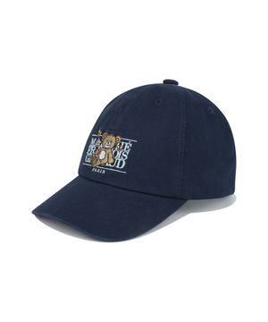 KIDS FLOWER BEAR CLASSIC LOGO BALL CAP navy