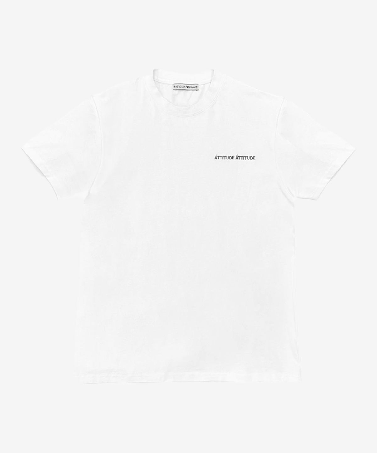 애티튜드 애티튜드(ATTITUDE ATTITUDE) AA Logo Embroidery T-shirts Short Sleeve White