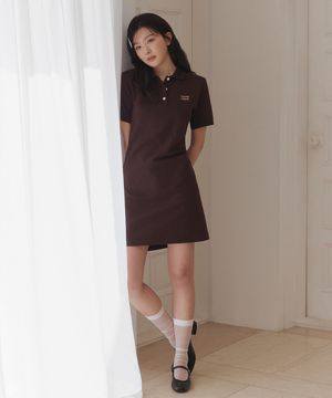 [슬기 PICK] 베이직 로고 피케 원피스(MAGBOP06MBR)