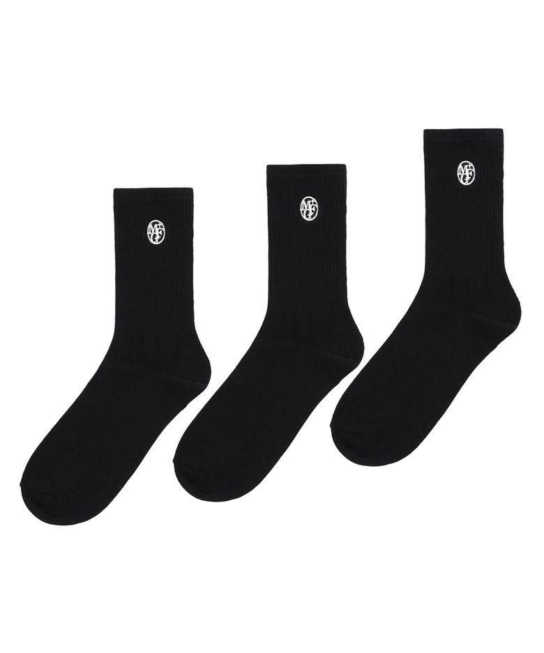 CIRCLE LOGO SOCKS 3PACK black