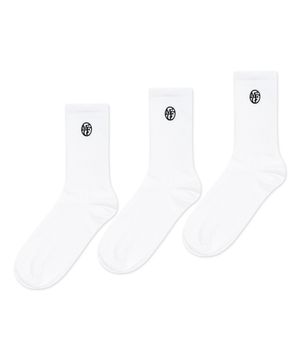 CIRCLE LOGO SOCKS 3PACK white