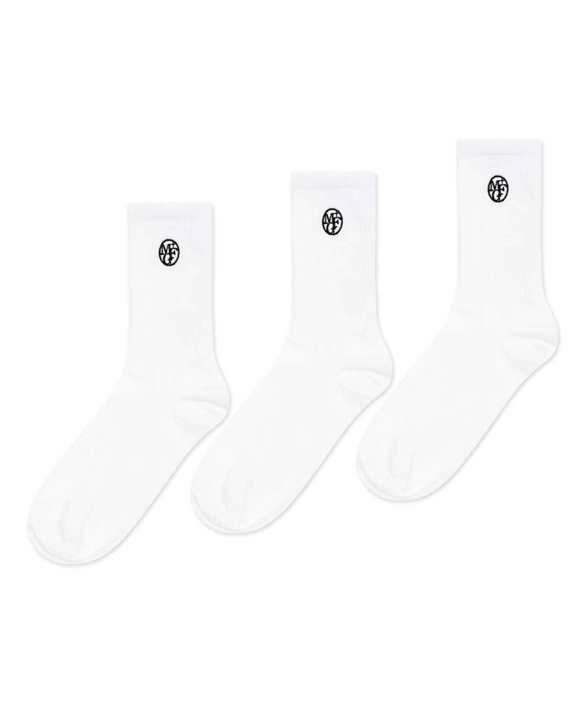마리떼 프랑소와 저버(MARITHÉ + FRANҪOIS GIRBAUD) CIRCLE LOGO SOCKS 3PACK white