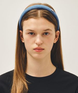 REGULAR LOGO SLIM DENIM HAIRBAND blue