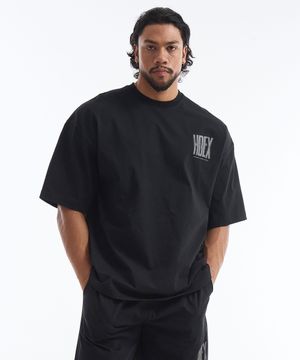 크랙 프린티드 숏 슬리브 (Black)