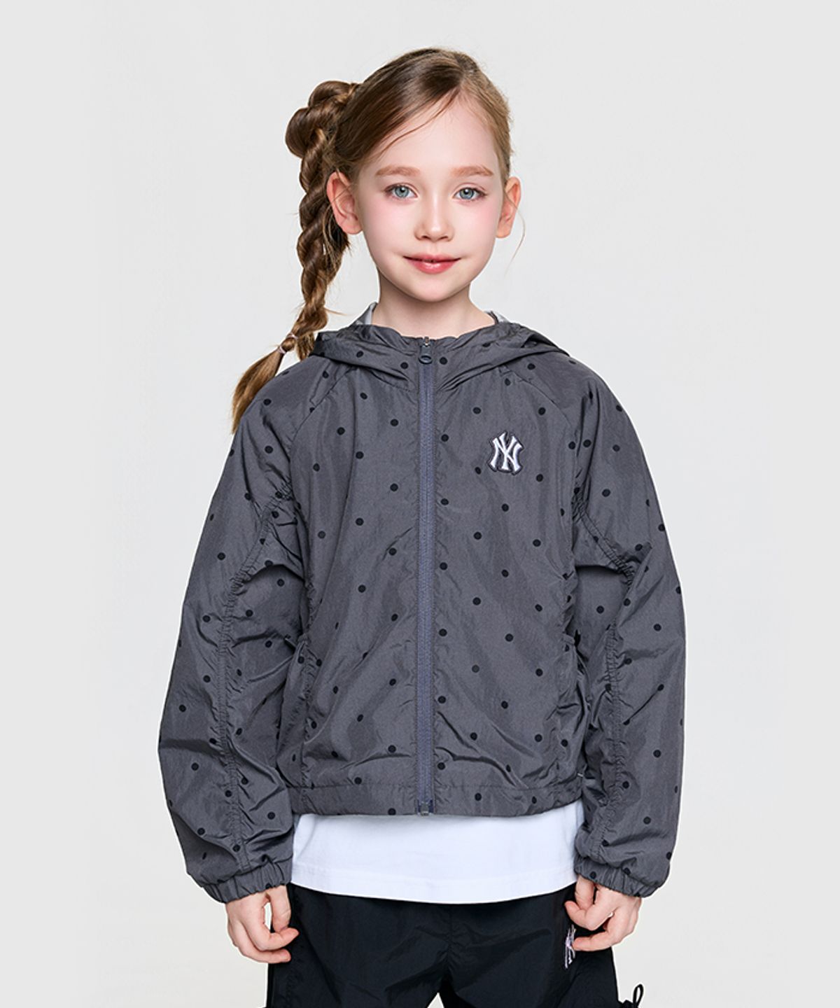 엠엘비 키즈(MLB KIDS) 스트릿 걸즈 리본 바람막이 NY