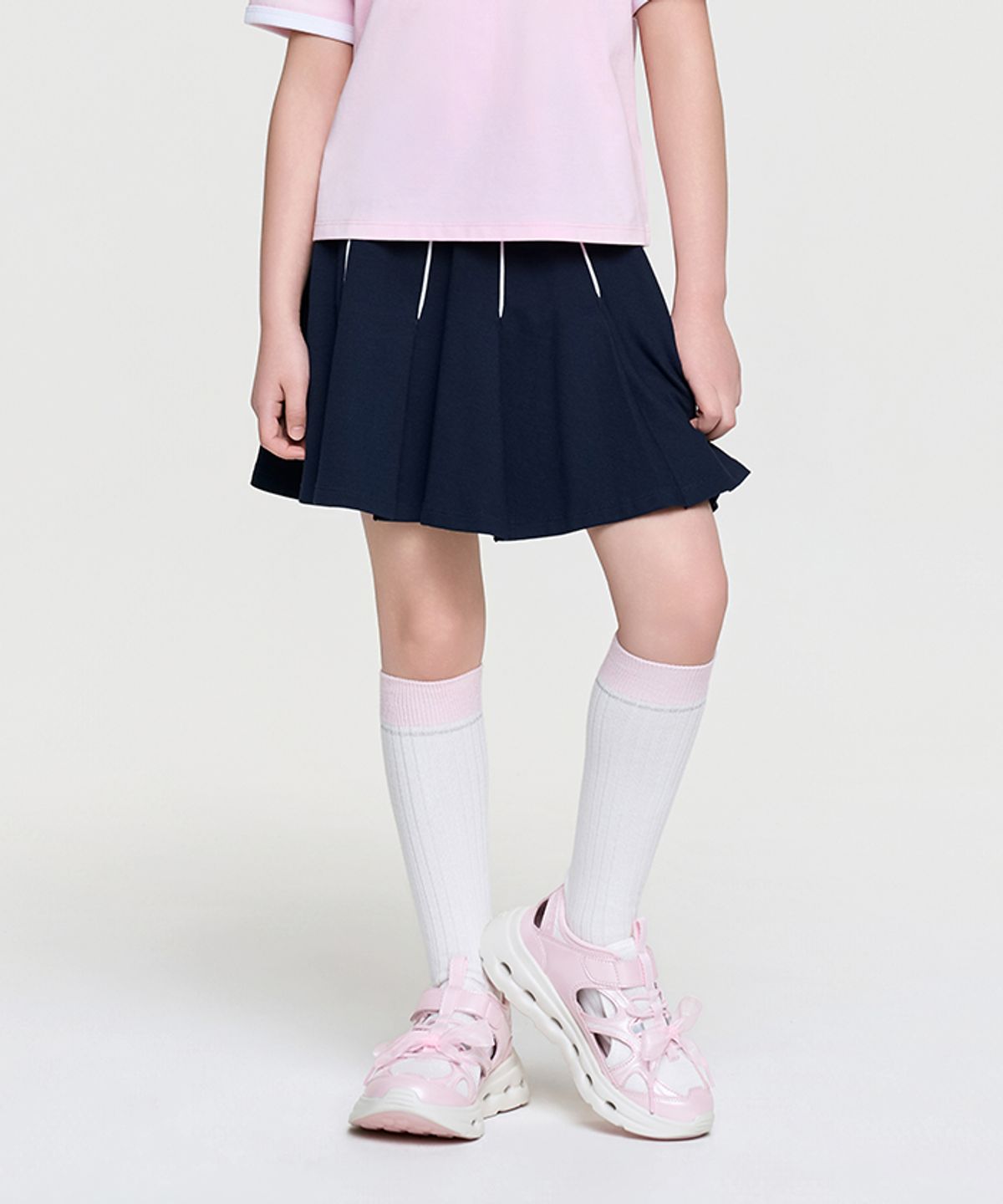 엠엘비 키즈(MLB KIDS) 바시티 스포티브 플리츠 스커트 NY (Navy)