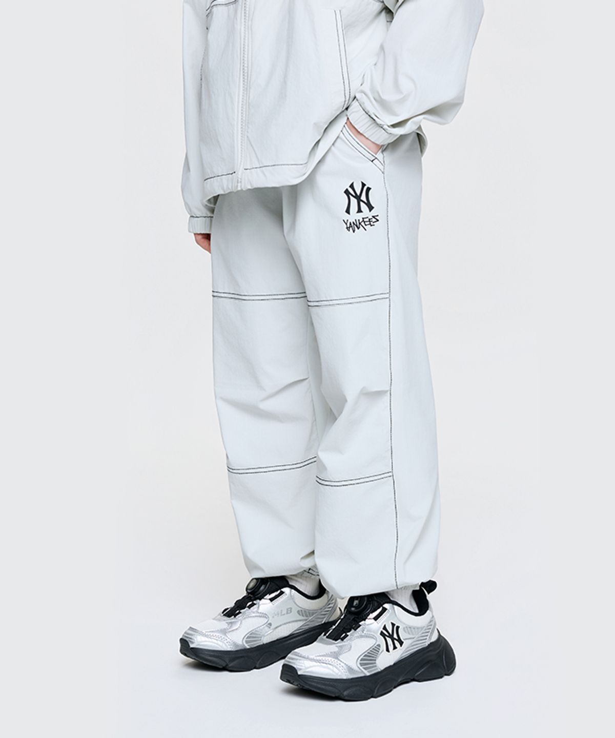 엠엘비 키즈(MLB KIDS) 스트릿 코듀라 립스탑 조거팬츠(SET) NY (Mg.Cream)