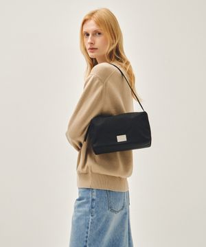 CLASSIC LOGO NYLON BOX BAG black