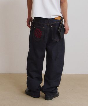 Linking Wide Denim Pants