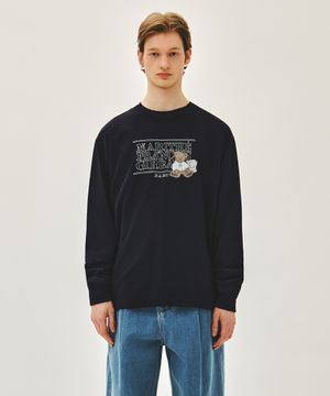 DOODLE CLASSIC LOGO LONG SLEEVE TEE navy