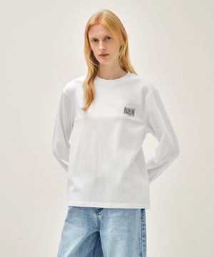 BACK CLASSIC LOGO LONG SLEEVE TEE white