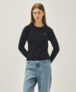 W REGULAR LOGO LONG SLEEVE TEE black