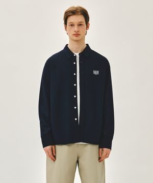 CLASSIC LOGO LINEN SHIRT navy