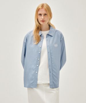 CLASSIC LOGO LINEN SHIRT sky blue