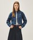 W CROP DENIM SHIRT blue