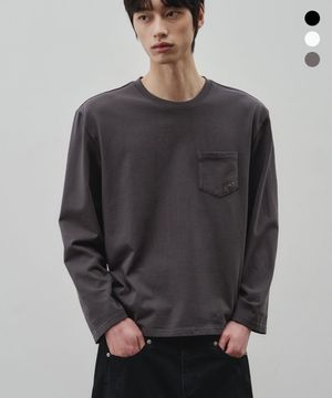 플로우 아일렛 포켓 크롭 티셔츠 [3COLOR]