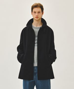 RAGLAN HALF TRENCH JACKET navy