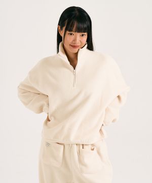 Soft Hug Half Zip (Cream)