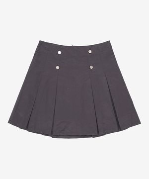 버튼 플리츠 스커트 [BLACK] / WBC1L13510 M