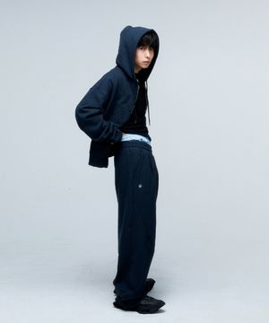 (DUC) Symbol Hoodie Zip-up & Sweat Pants Vintage Black SET-UP