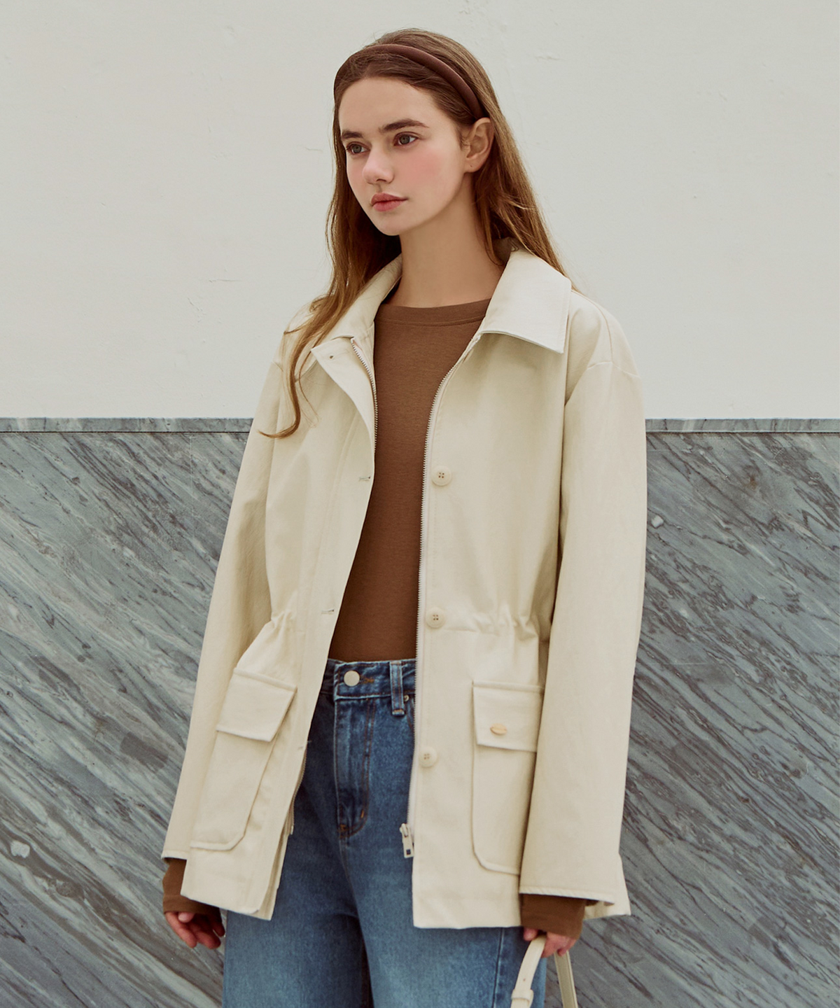 슬로우롤리(SLOWLOLLI) Bay leather jacket_2 Colors