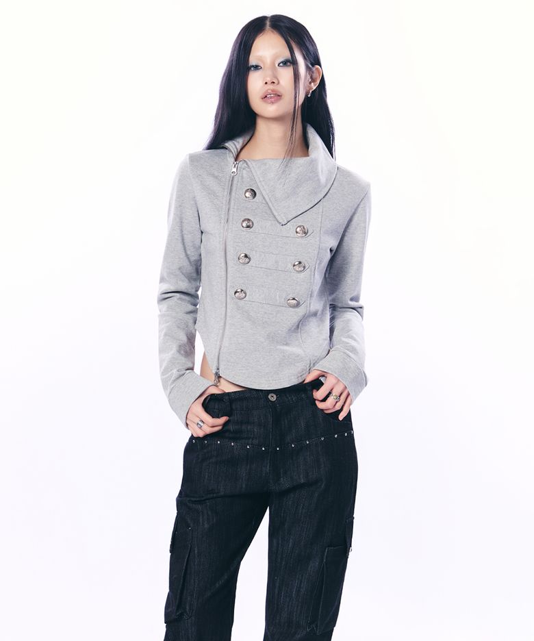 NAPOLEON HIGH-NECK JACKET / GRAY