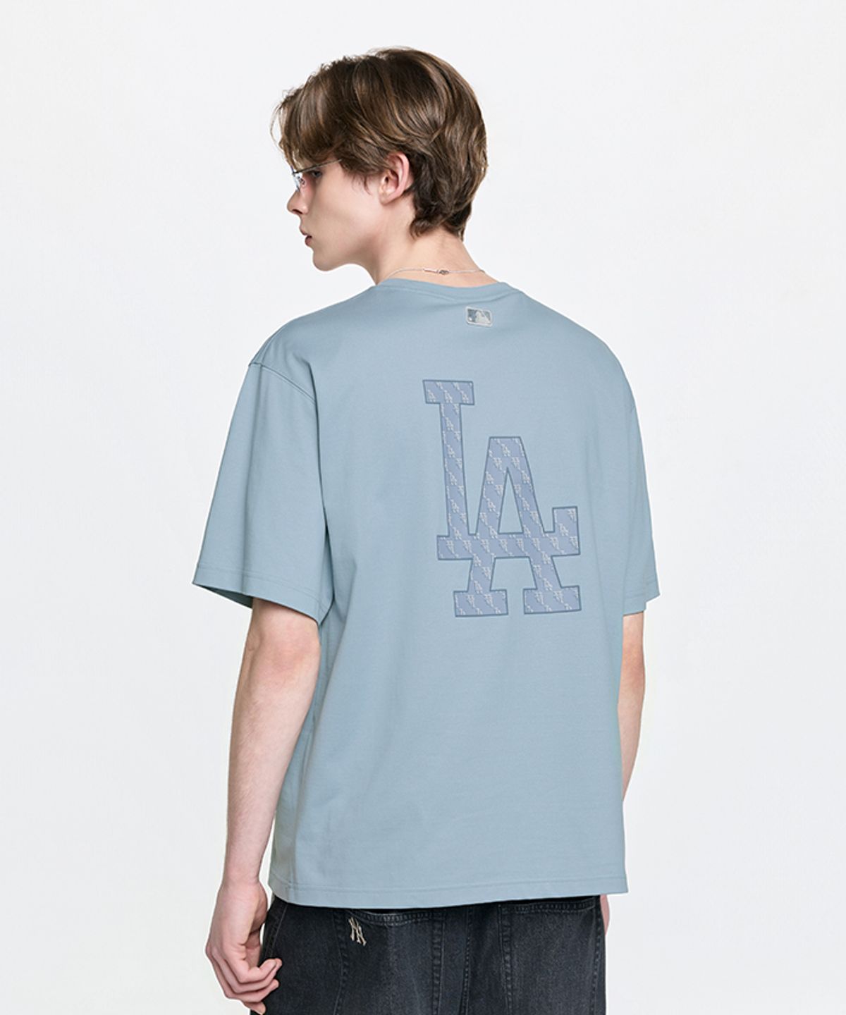 엠엘비(MLB) 클래식 모노그램 빅럭스 오버핏 반팔 티셔츠 LA (L.SKY BLUE)