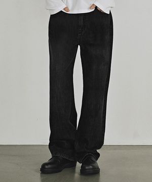 [스토커즈 PICK] CLASSIC STRAIGHT DENIM PANTS (BLACK)