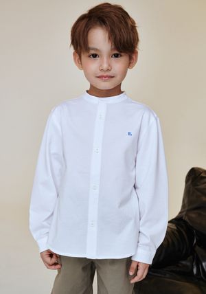 BA11BL01WT 화이트 스탠 카라 셔츠 블라우스