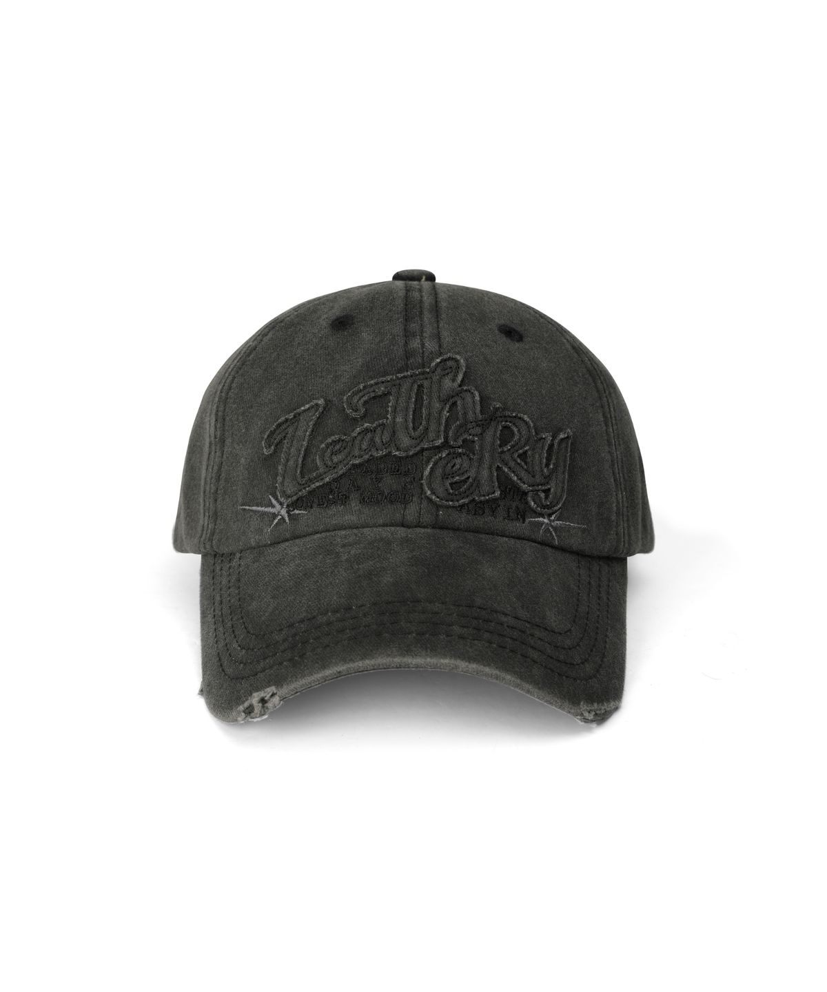 레더리(LEATHERY) 워시드 스탈링 볼캡 [CHARCOAL]