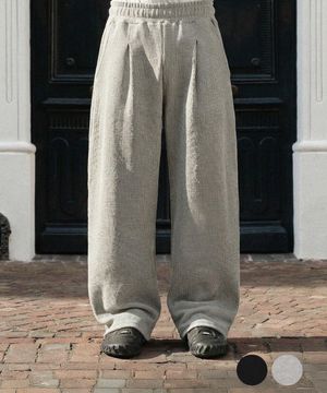 원턱 와플 트레이닝 팬츠[2COLORS]