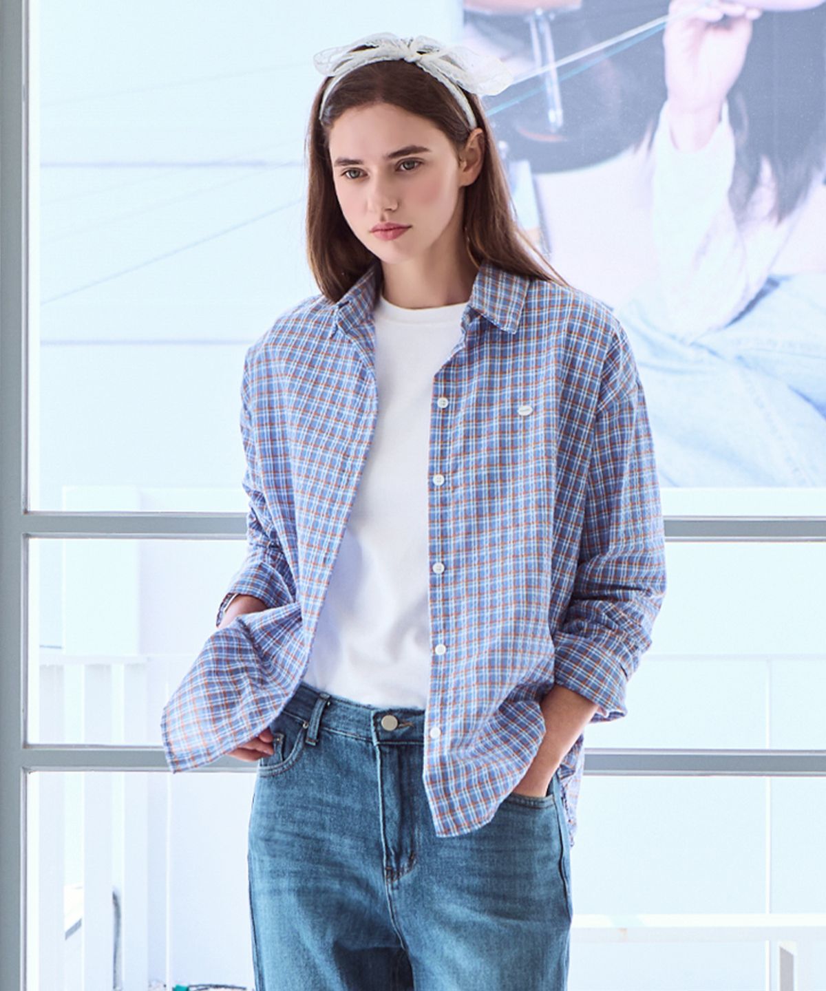 슬로우롤리(SLOWLOLLI) Maison check shirt_2 Colors