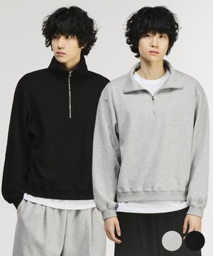 하프 집업 긴팔 티셔츠[2COLORS]