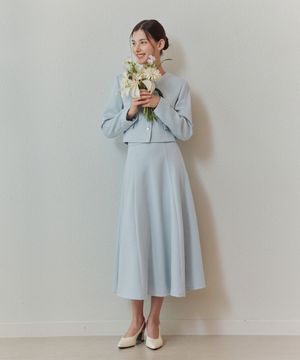 [세트] 소프트 트위드 자켓 & 스커트 / 라이트 블루