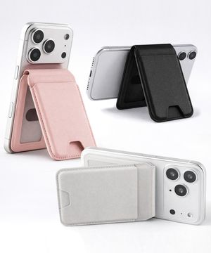 맥세이프 스탠드 카드지갑 쿼드M 비건 레더 5장수납 핸드폰 카드 수납 케이스