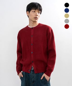 크롭 에센셜 라운드 가디건_5 COLOR