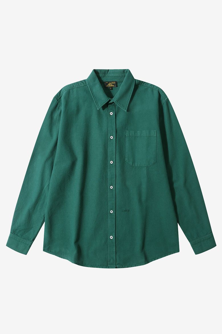 COSMO - Logo embroidery basic shirts_Green
